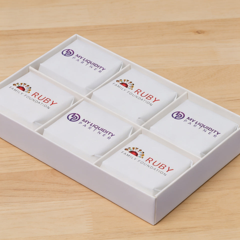 Corporate branded chocolate customized printed hard box