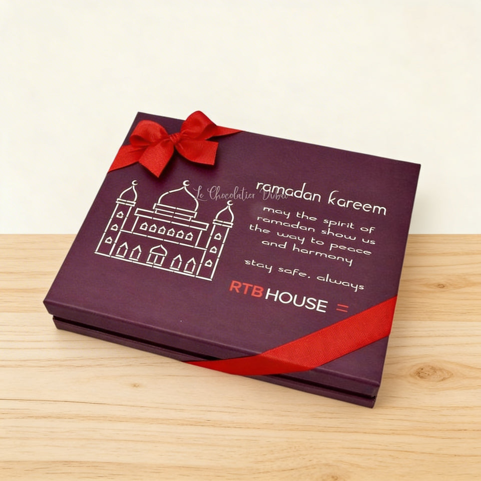 Corporate branded chocolate printed hard box
