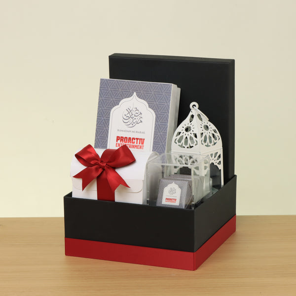 Corporate customized ramadan designed premium chocolate medium hamper