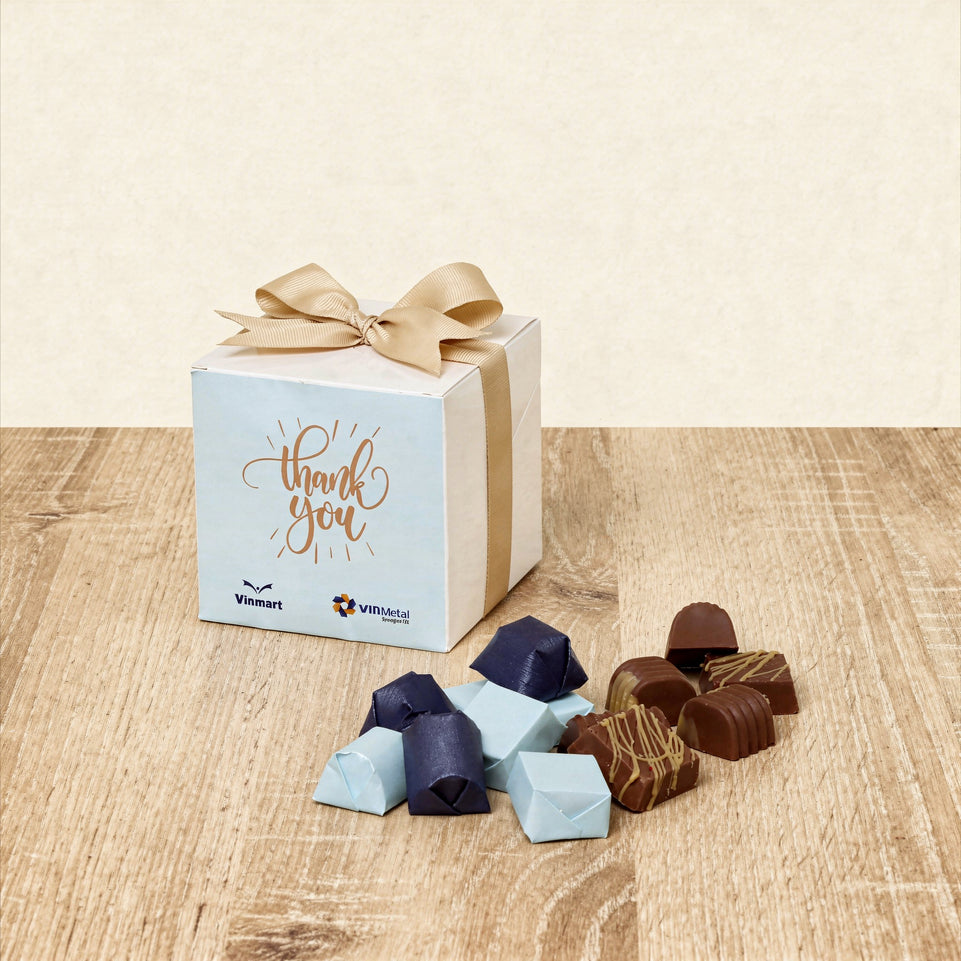 Set of 20 Corporate customized premium chocolate soft cube box giveaway
