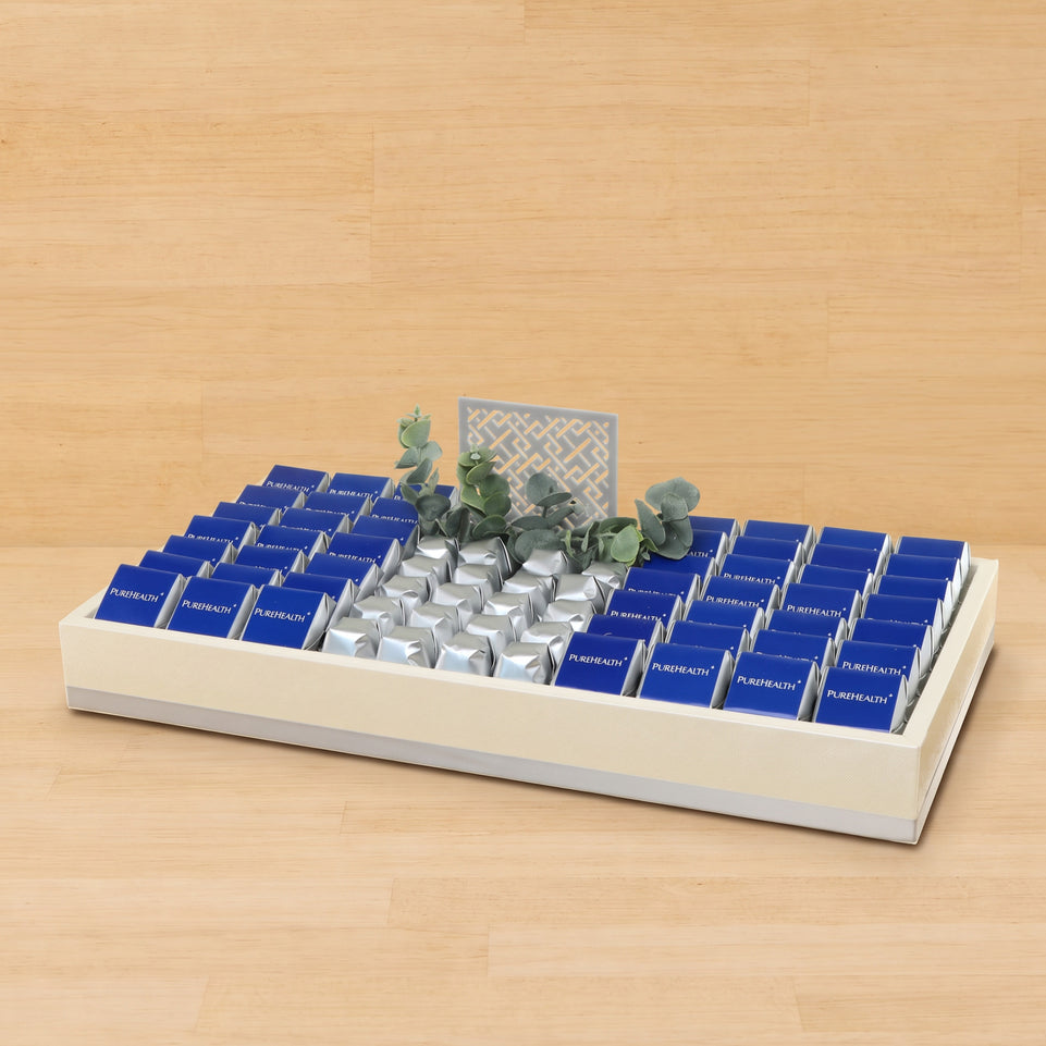 Corporate customized premium chocolate medium leather tray
