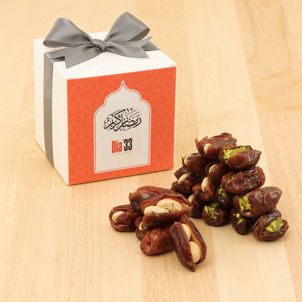 Corporate customized premium nut stuffed dates cube soft box