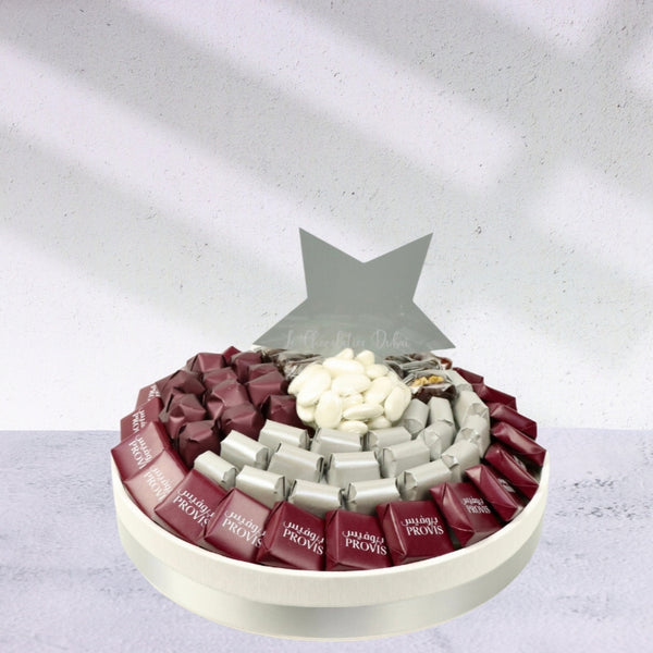 Corporate customized premium chocolate round tray