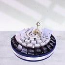 Ramadan corporate customized premium chocolate round leather tray