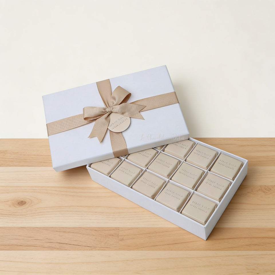 Set of 4 Corporate branded chocolate 15- piece hard box