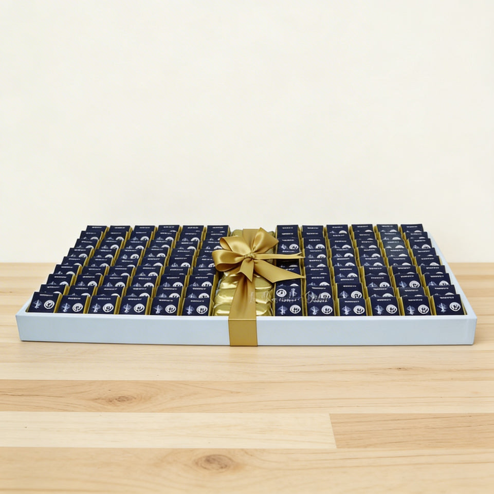 Corporate customized premium chocolate large leather tray