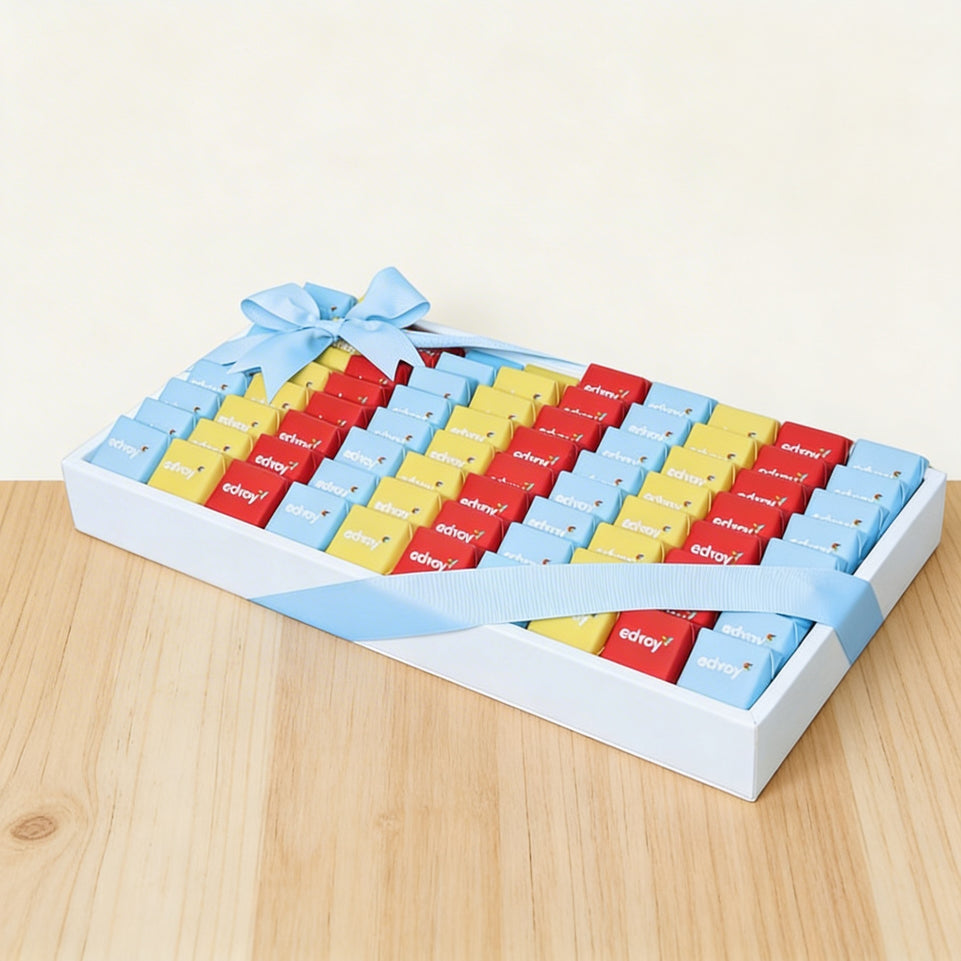 Corporate premium branded chocolate leather medium tray