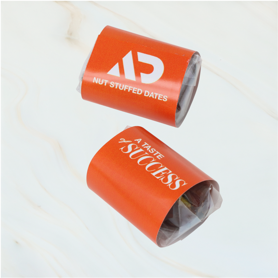 Corporate branded loose premium nut stuffed dates