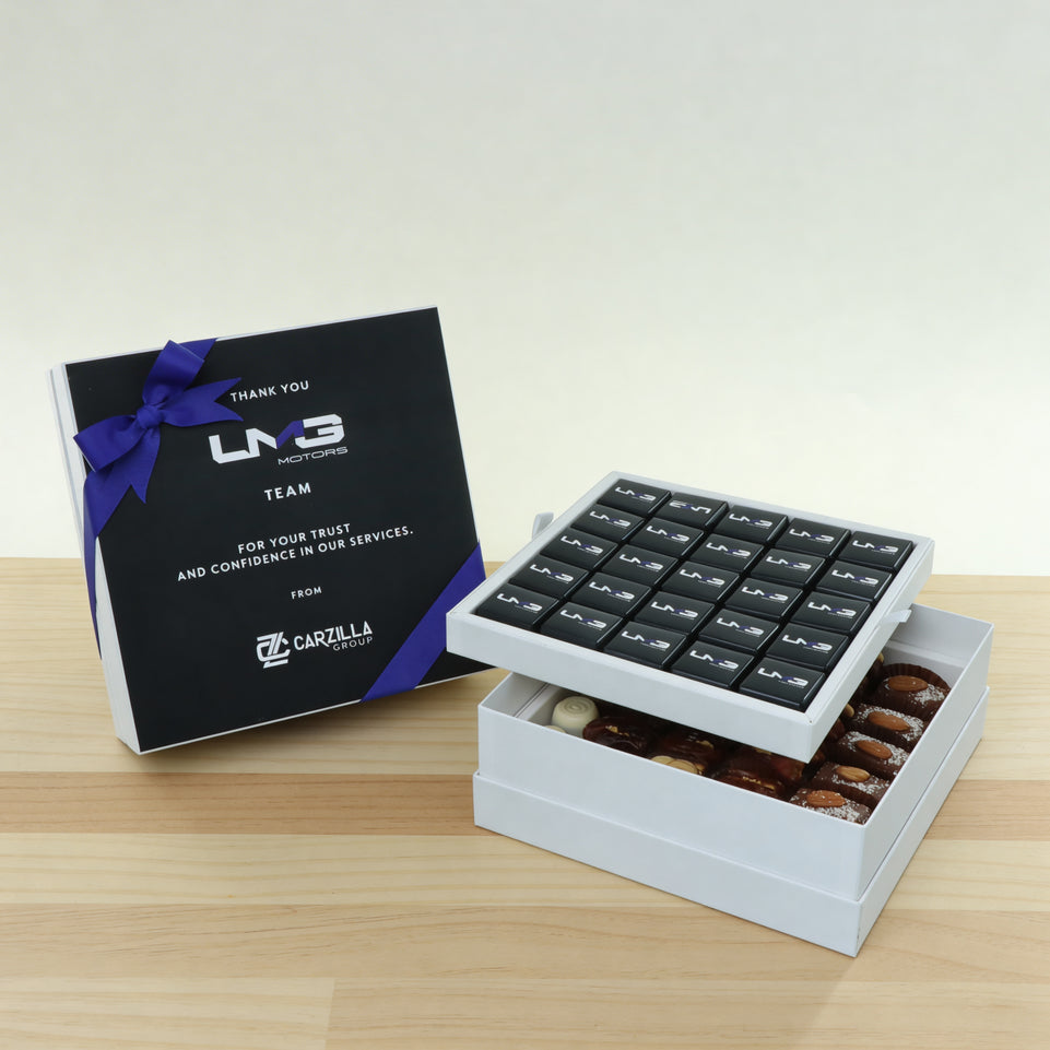 Corporate customized premium chocolate 2-layer hard box