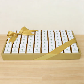 Corporate branded chocolate leather tray
