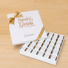 Set of 2 Corporate branded chocolate hard box with printed top card.