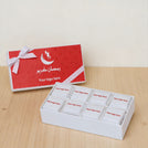 Set of 6 Corporate customized Ramadan design branded chocolate 8-piece hard box