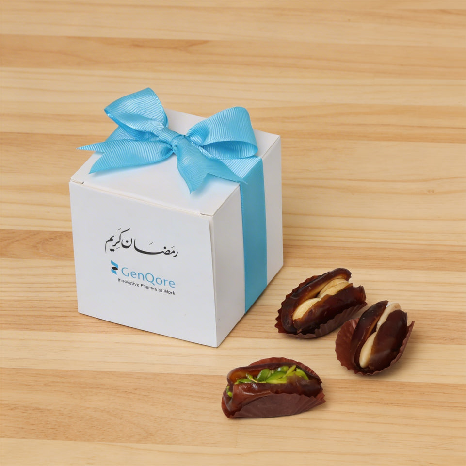 Set of 20 Corporate customized premium nut stuffed dates soft box