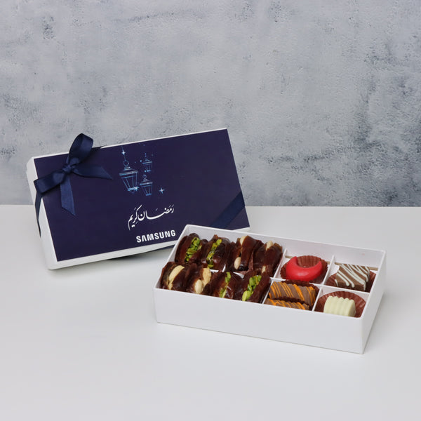 Set of 6 Corporate customized top card ramadan kareem designed 8P hard box