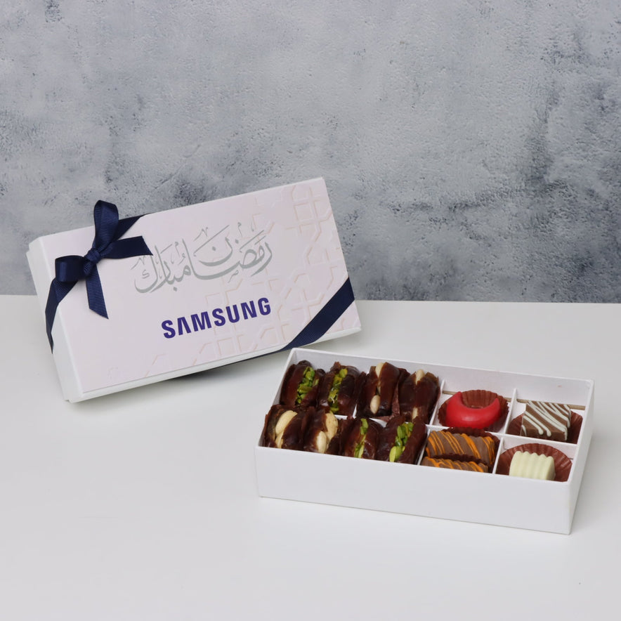 Set of 6 Corporate customized top card ramadan kareem designed 8P hard box