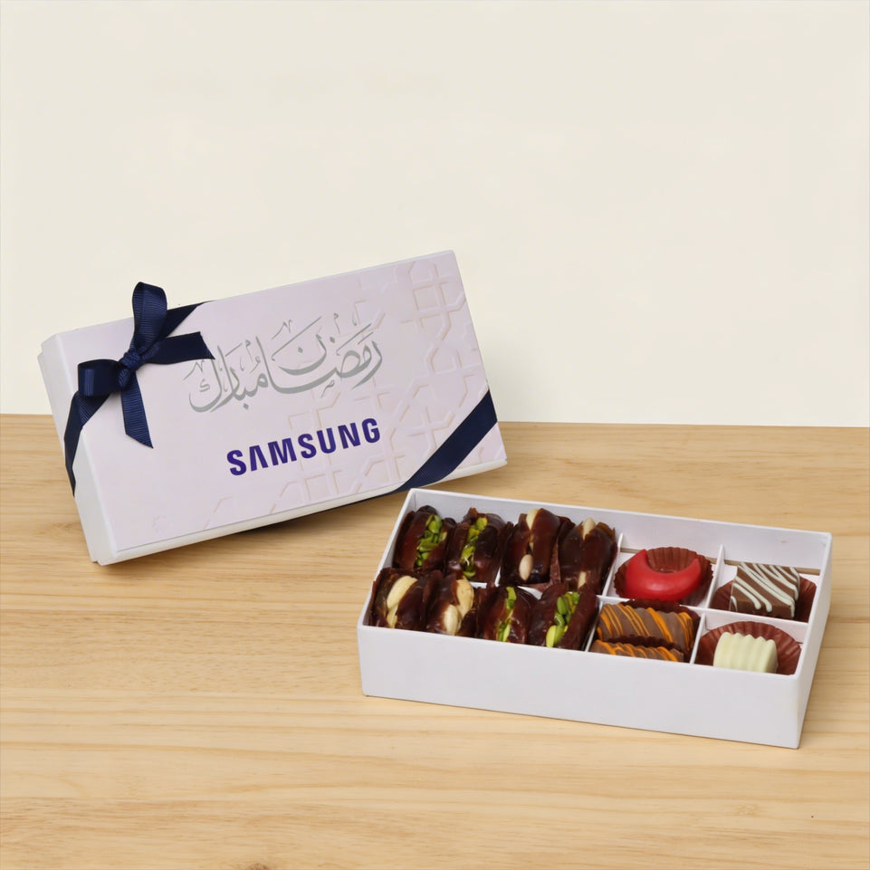 Set of 6 Corporate customized top card ramadan kareem designed 8P hard box