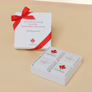 Set of 15 Corporate customized branded chocolate 4piece hard box giveaway