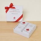 Set of 15 Corporate customized branded chocolate 4piece hard box giveaway