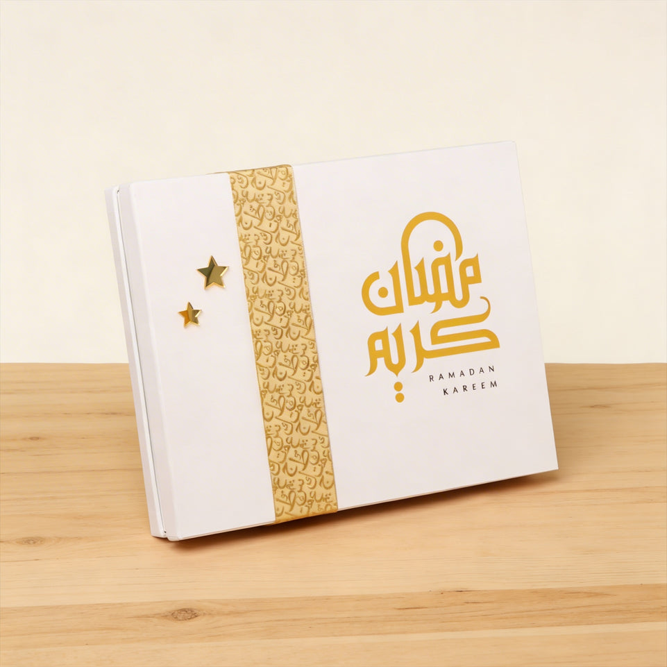 Ramadan designed premium nut stuffed dates printed hard box