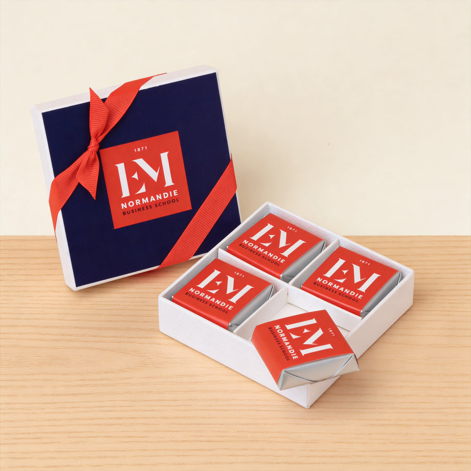Corporate customized premium chocolate 4P hard box