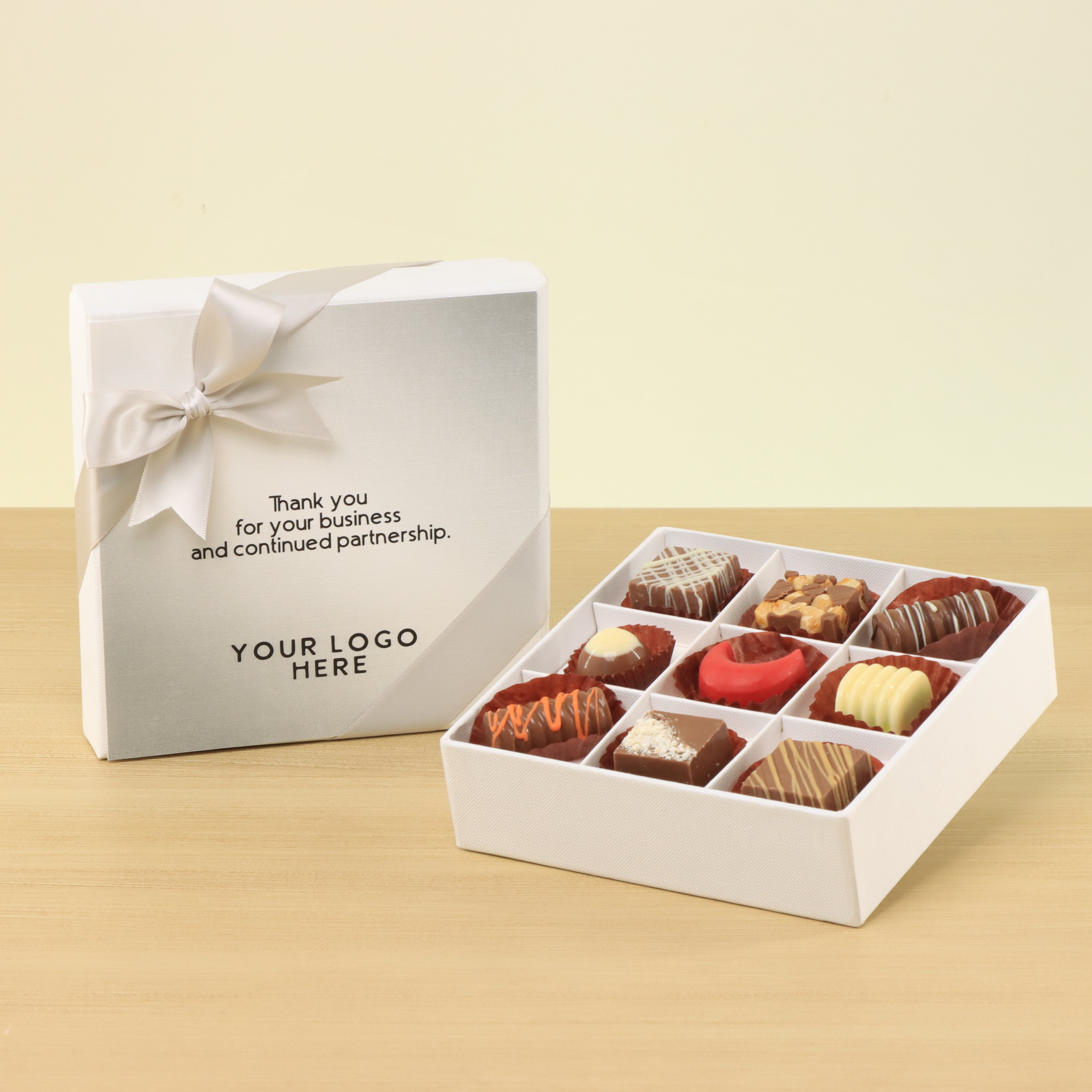 Set of 5 corporate customized premium chocolate 9P hard box