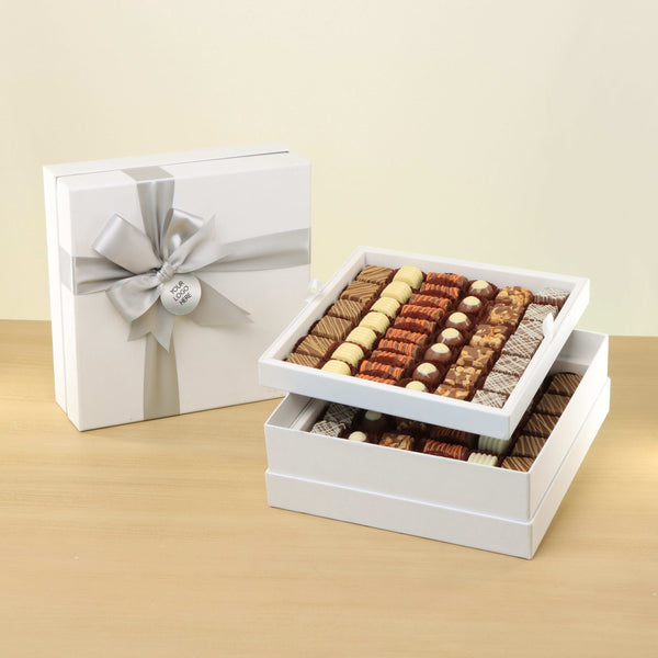 Corporate customized premium chocolate 2-layer hard box