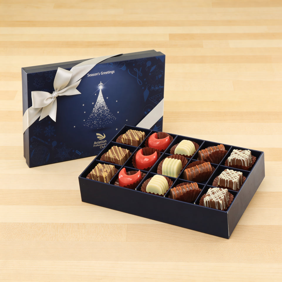 Corporate customized premium chocolate printed 15P hard box