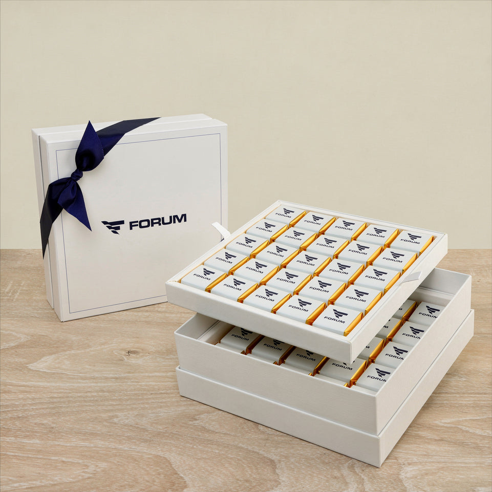 Corporate customized premium chocolate 2-layer hard box