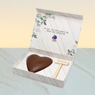 Corporate customized big heart premium chocolate with hammer printed magnetic box