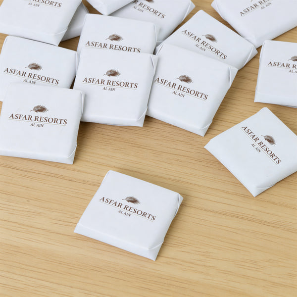 Corporate branded thin loose premium chocolate