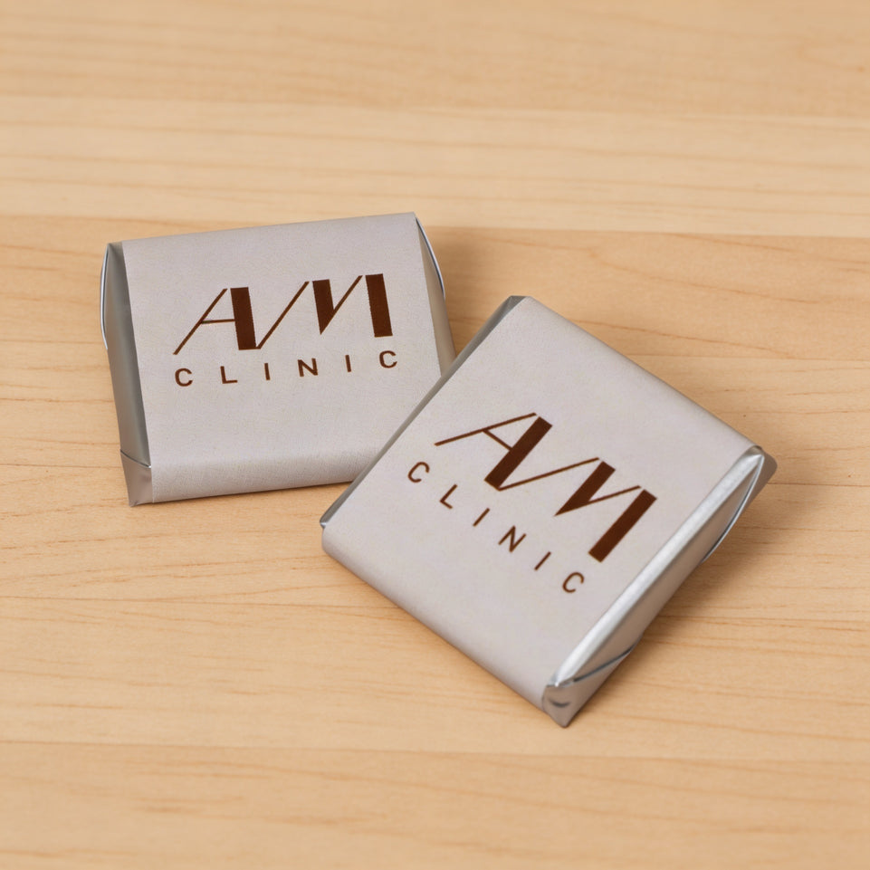 Corporate branded thin loose chocolate