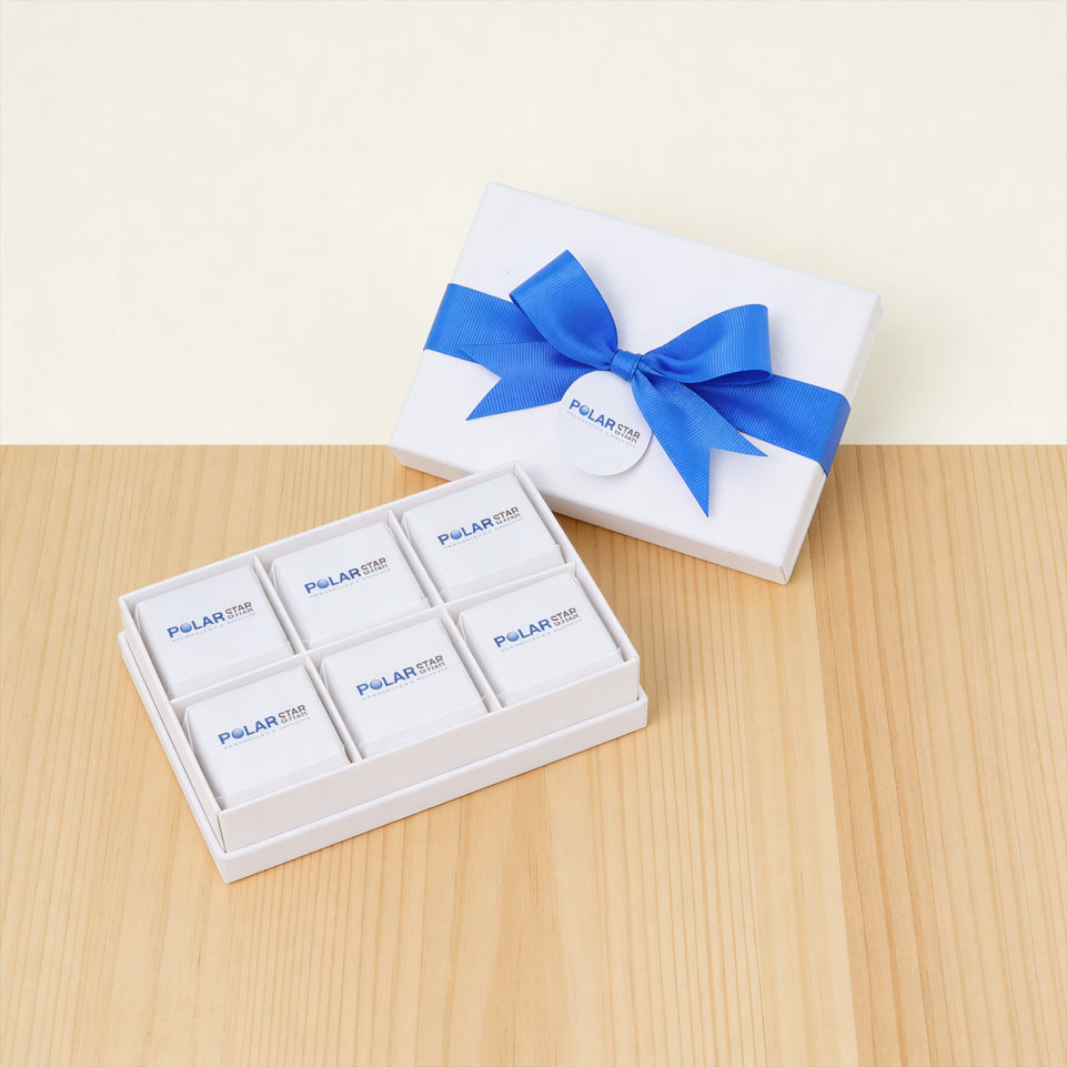 Set of 8 Corporate customized premium chocolate 6piece hard box