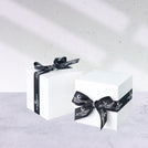 Corporate premium chocolate soft box with printed ribbon