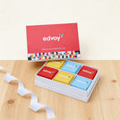 Set of 8 Corporate branded chocolate with logo top cover 6-piece hard box