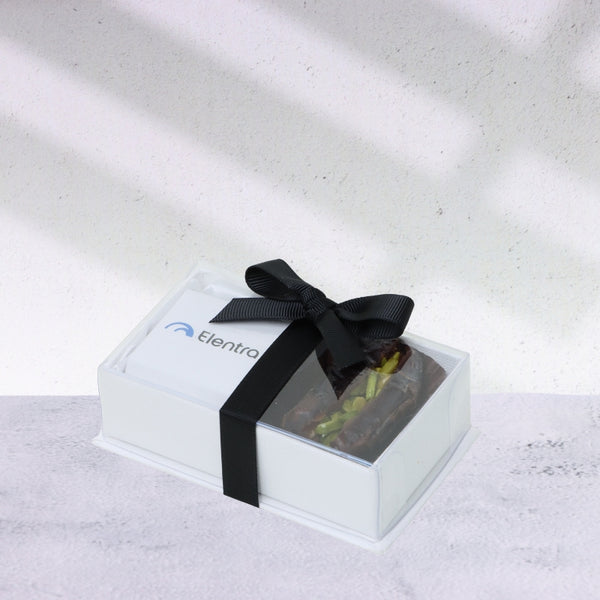 Set of 20 Corporate customized chocolate & dates view top box