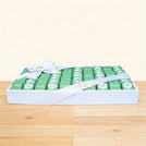 Corporate branded chocolate leather tray