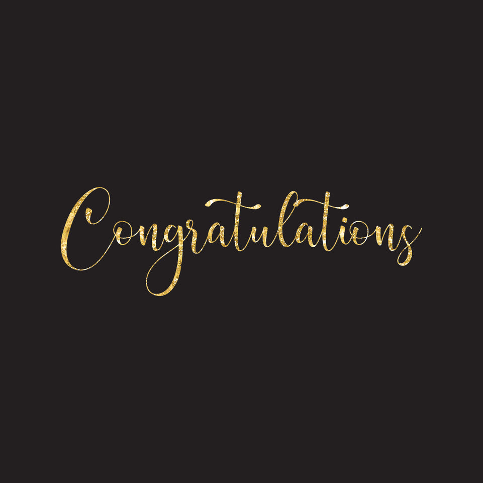 Cangratulations glitter greeting card