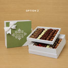Happy Diwali ornament designed premium chocolate 2-layer white hard box