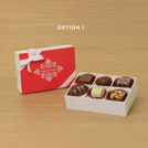 Set of 8 Happy Diwali ornament designed premium chocolate 6P white hard box
