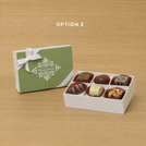 Set of 8 Happy Diwali ornament designed premium chocolate 6P white hard box