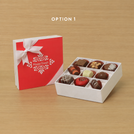 Happy Diwali ornament designed premium chocolate 9P white hard box