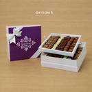 Happy Diwali ornament designed premium chocolate 2-layer white hard box