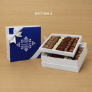 Happy Diwali ornament designed premium chocolate 2-layer white hard box