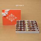 Happy Diwali ornament designed premium chocolate 42P white hard box