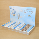 Baby boy air balloon theme premium chocolate large leather tray