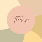 Circles thank you greeting card