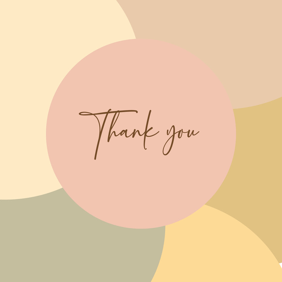 Circles thank you greeting card