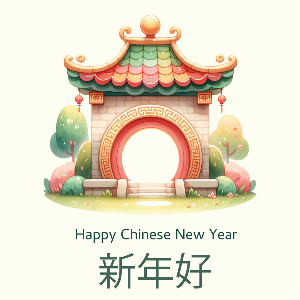 Colorful chinese new year greeting card