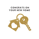 Congrats on your new home keys greeting card
