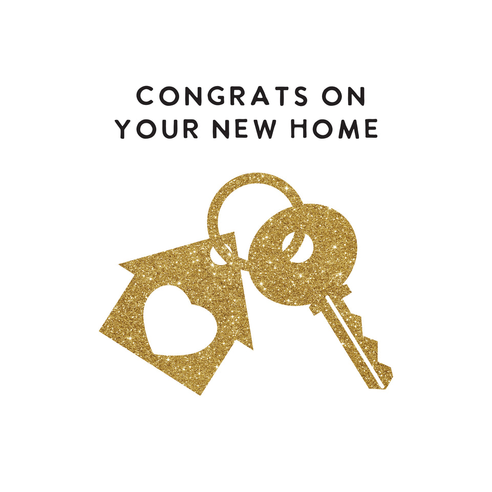 Congrats on your new home keys greeting card